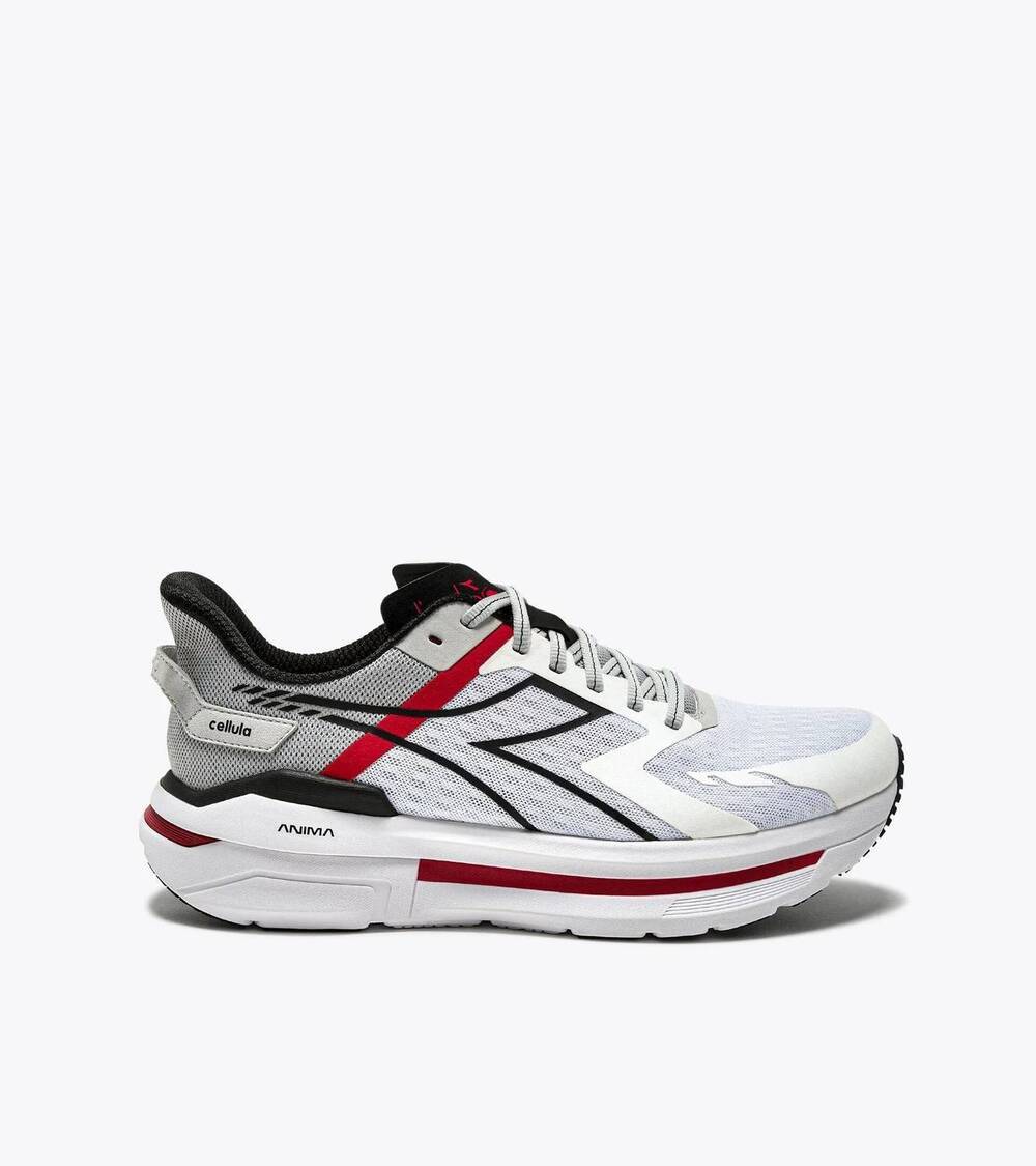 NEW DIADORA men’s cellula sneakers in white silver